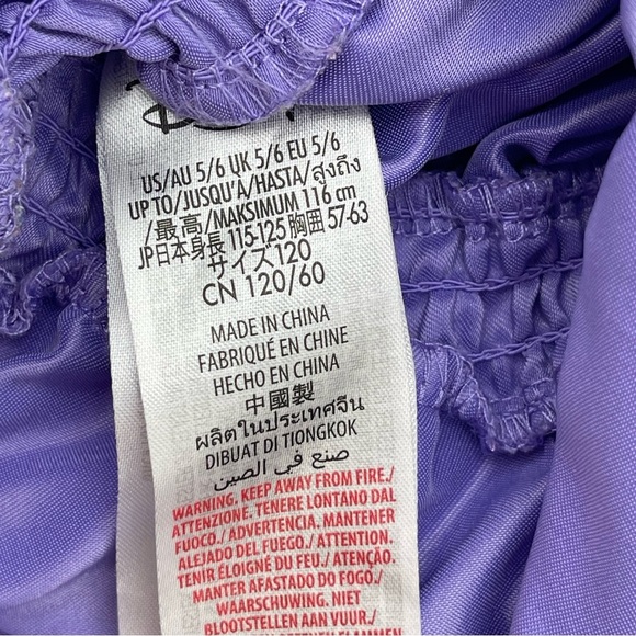 Disney Rapunzel Dress Girls Size 5/6 Disney Store Tangled Princess Purple Floral - Picture 11 of 13
